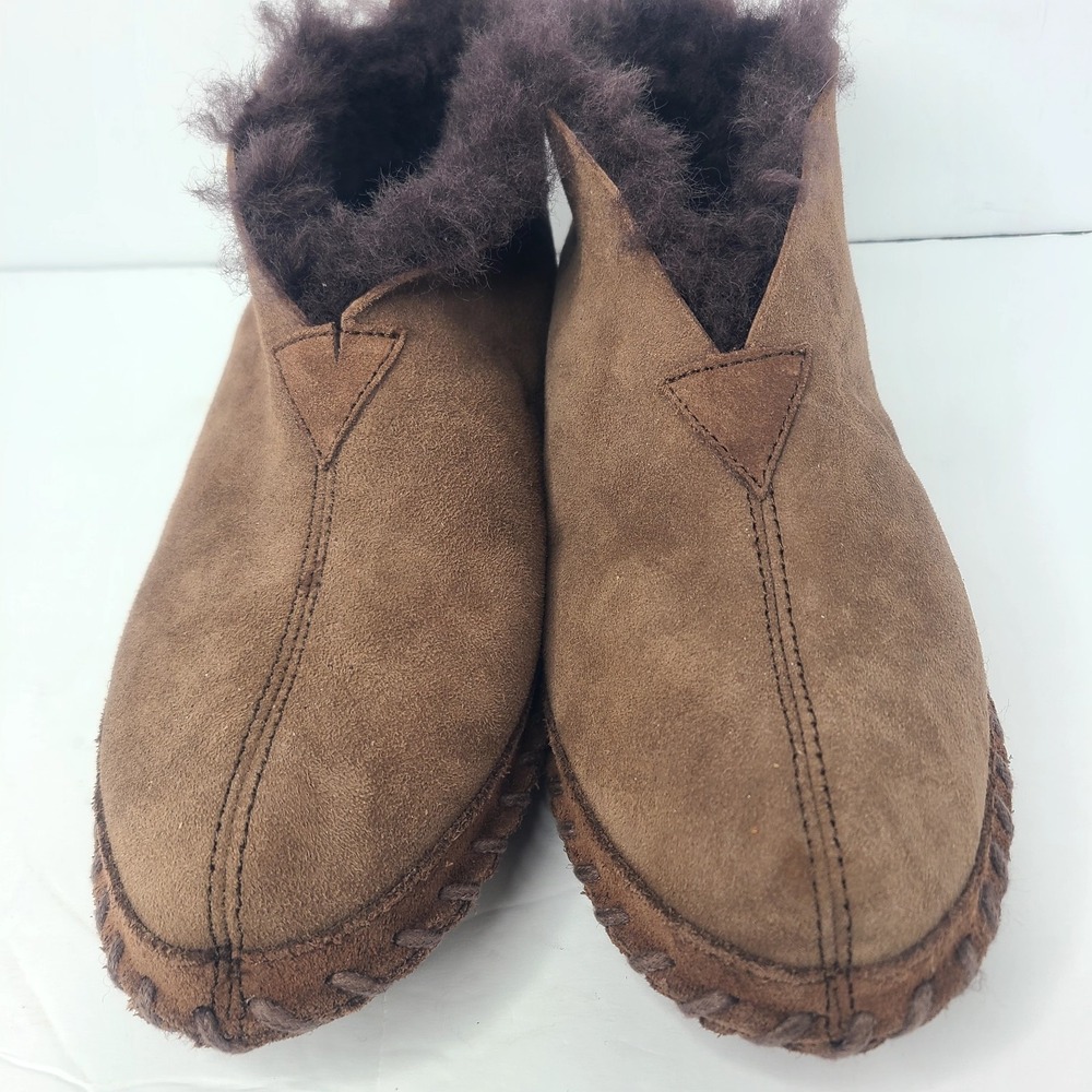 L.L. Bean Shoes Womens Size 9 Wicked Good Dark Brown Suede Slippers Lined - Picture 5 of 9
